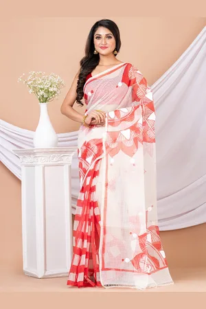 HOUSE OF ARLI Ethnic Motifs Printed Pure Cotton Kota Saree