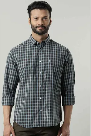 Indian Terrain Chiseled Slim Fit Tartan Checked Casual Shirt