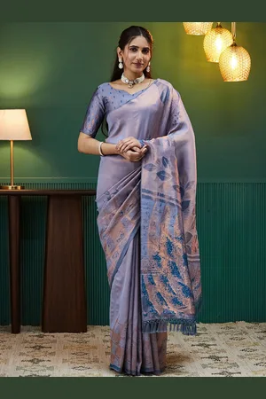 Satrani Woven Design Zari Pure Silk Banarasi Saree