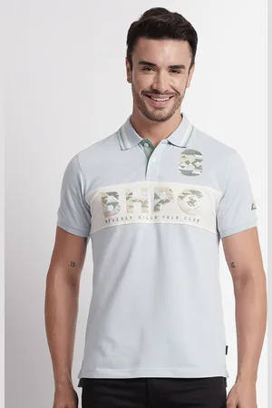 Beverly Hills Polo Club Typography Printed Polo Collar Regular Fit Cotton T-Shirt