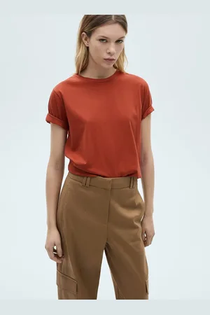 MANGO Women Pure Cotton T-shirt