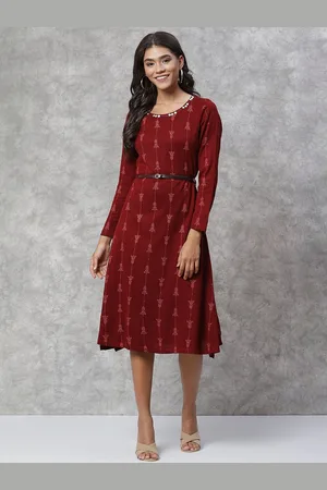 Rangriti Ethnic Motifs Print A-Line Dress