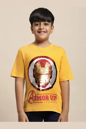 Kidsville Boys Iron Man Printed Pure Cotton Tshirt