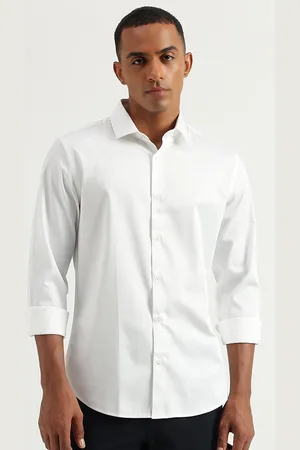 Benetton Spread Collar Slim Fit Casual Cotton Shirt