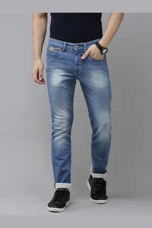 Ralph Lauren Men Blue Skinny Fit Heavy Fade Stretchable Jeans