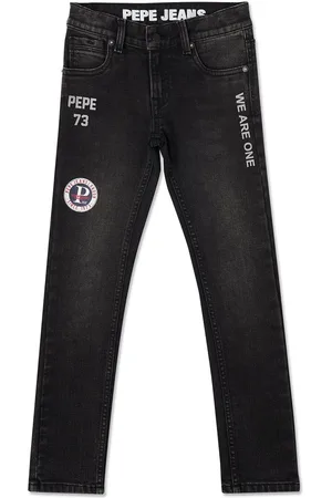 Pepe Jeans Boys Black Slim Fit Clean Look Light Fade Mid Waist Stretchable Jeans