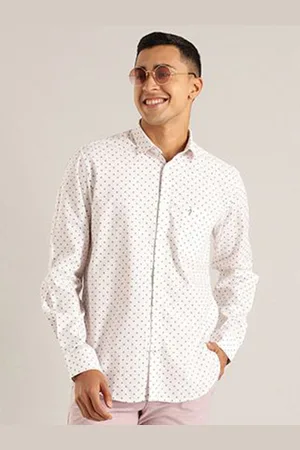Indian Terrain Men Slim Fit Opaque Printed Casual Shirt