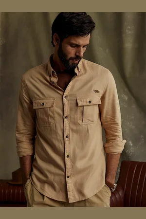 Andamen Cotton Premium Spread Collar Curved Casual Shirt
