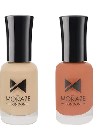 Moraze Woman Nail Polish Pack of 2 Blanched Almond Nude & Ivory Nude 8ml Each