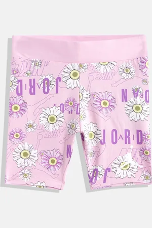 Jordan Girls Pink Floral Printed Shorts