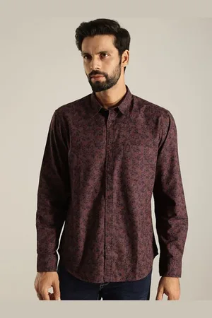 Indian Terrain Men Slim Fit Opaque Printed Casual Shirt