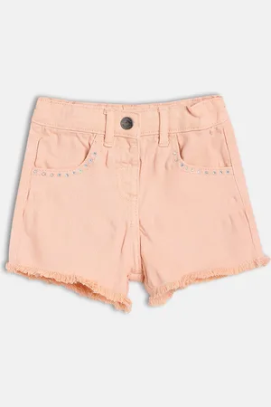MINI KLUB Girls Cotton Mid-Rise Shorts