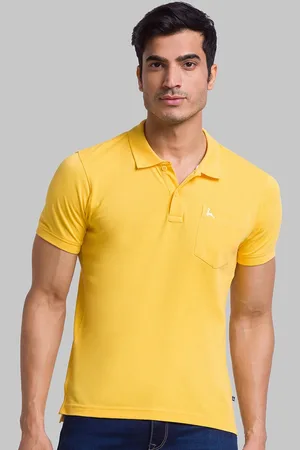 Parx Men Yellow Polo Collar T-shirt