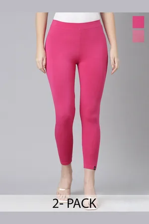 Twin Birds Pack Of 2 Women Solid Skinny Fit High Ankle Cropped Leggings