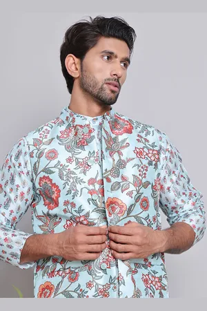 Jompers Men Printed Nehru Jackets