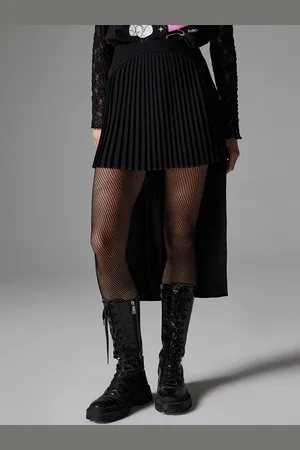 Koton Pleated High Low Skirt