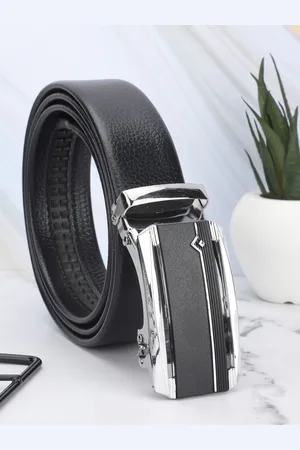 Winsome Deal Men Textured Slider Buckle Formal Belt