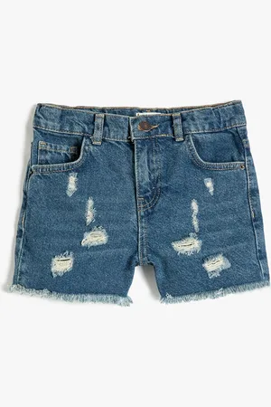 Koton Girls Distressd Denim Shorts