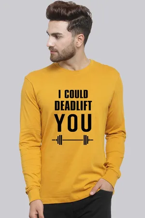 Friskers Slim Fit Typography Printed Pure Cotton Long Sleeves T-shirt