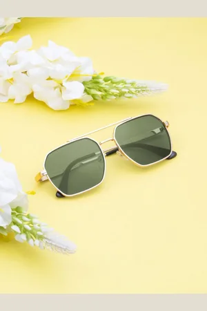 Ted Smith Unisex Aviator Full Rim Sunglasses with UV Protected Lens