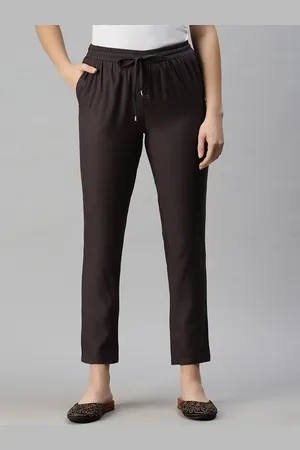 De Moza Women Grey Solid Trousers