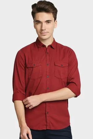 ColorPlus Men Red Casual Shirt