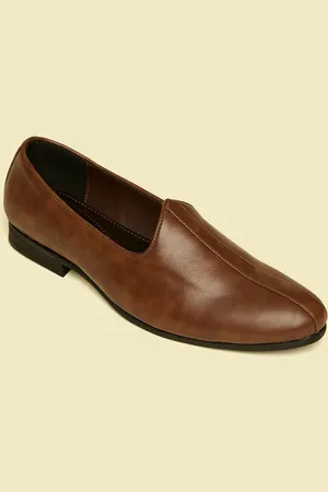 Manyavar Men Self Design Loafer Style Mojaris