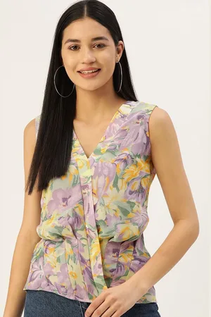 Berrylush Floral Print Georgette Top