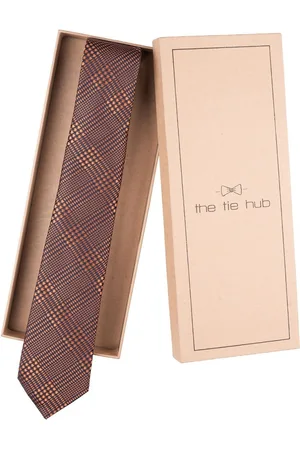The Tie Hub Men Woven Design Broad Tie
