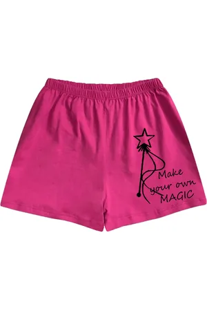 A.T.U.N. Girls Mid-Rise Typography Printed Casual Shorts