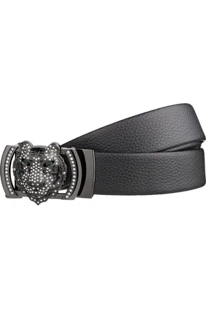 Winsome Deal Men Textured Slider Buckle Closure Casual Belt