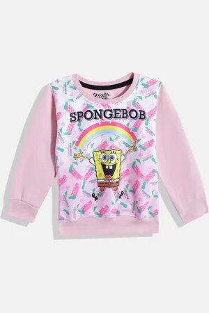 Eteenz Girls SpongeBob SquarePants Printed Cotton Sweatshirt