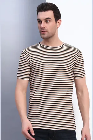 Metronaut Men Striped Slim Fit T-shirt