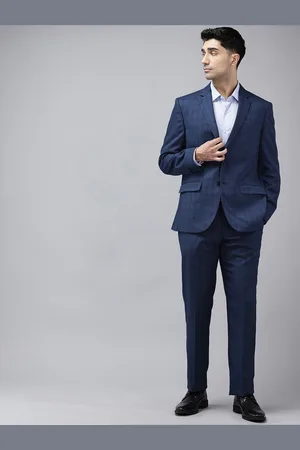 Park Avenue Checked Single-Breasted Two-Piece Formal Suit