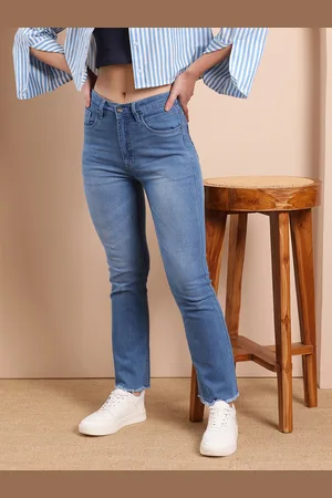 Mast & Harbour Women Bootcut Light Fade Stretchable Jeans
