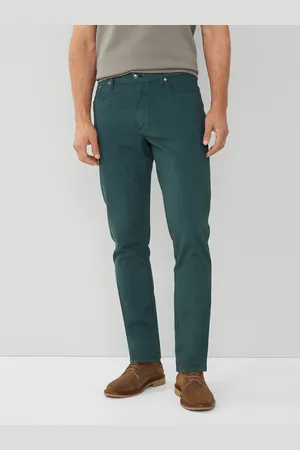 Hackett Men Mid-Rise Zip Flat-Front Cotton Regular Trouser