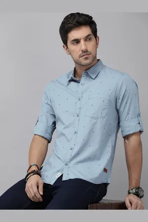Roadster The Lifestyle Co. Men Pure Cotton Geometric Printed Casual Shirt