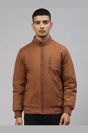 Fort Collins Men Brown Solid Bomber Jacket