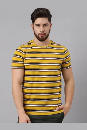 Woodland Striped Round Neck Pure Cotton T-shirt