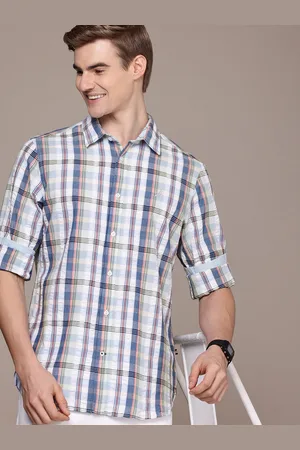 Nautica Pure Cotton Classic Fit Opaque Checked Casual Shirt