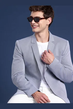 Mast & Harbour Men Textured Slim Fit Single-Breasted Blazer