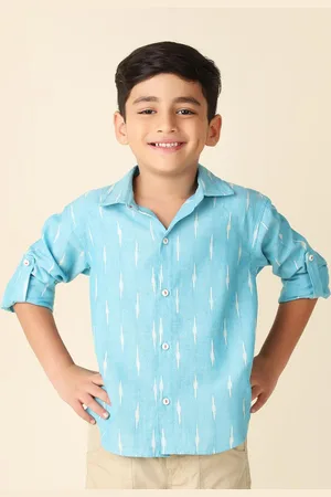 Fabindia Boys Conversational Printed Cotton Casual Shirt