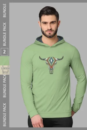 bullmer Pack Of 2 Printed Long Sleeves Round Neck T-shirt