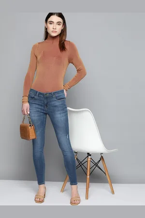 Chemistry Women Skinny Fit Mildly Distressed Light Fade Stretchable Jeans