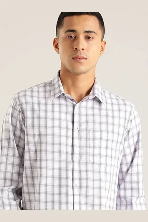 Indian Terrain Men Slim Fit Opaque Checked Casual Shirt