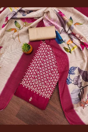 MANVAA Embellished Unstitched Dress Material