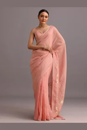 KALKI Fashion Woven Design Striped Zari Saree