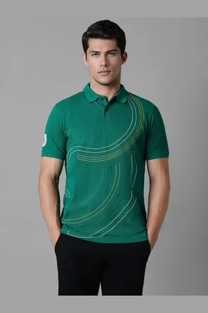 Louis Philippe Men Polo Collar Pockets Slim Fit T-shirt