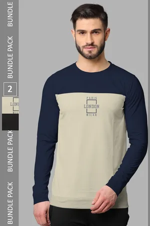 bullmer Pack of 2 Graphic Printed Long Sleeves Hooded T-shirts