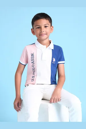 Ralph Lauren Boys Pique Brand Logo Colourblocked Polo Pure Cotton T-shirt
